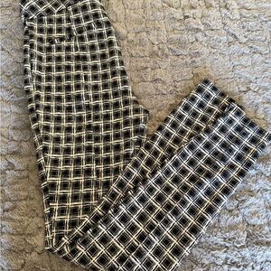 New York & Company Monochrome Checkered Trousers